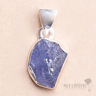 Tanzanite raw pendant silver Ag 925 LOT224