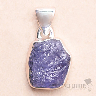 Tanzanite raw pendant silver Ag 925 LOT227