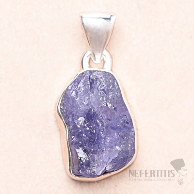 Tanzanite raw pendant silver Ag 925 LOT233