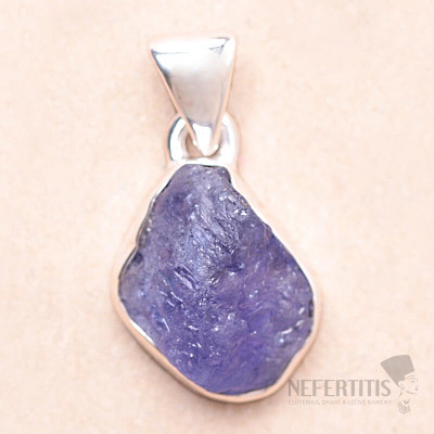 Tanzanite raw pendant silver Ag 925 LOT234