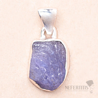 Tanzanite raw pendant silver Ag 925 LOT235