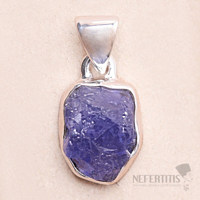 Tanzanite raw pendant silver Ag 925 LOT240