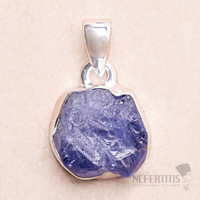 Tanzanite raw pendant silver Ag 925 LOT241