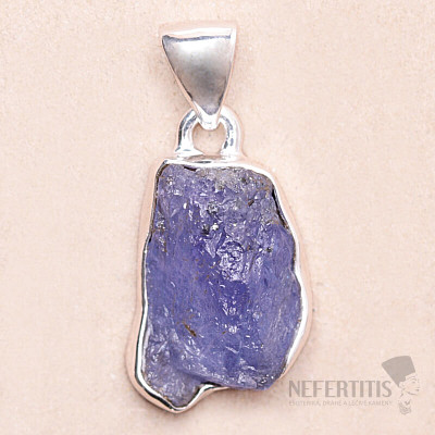 Tanzanite raw pendant silver Ag 925 LOT244