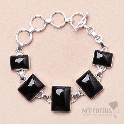 Onyx-Armband Silber Ag 925 B247