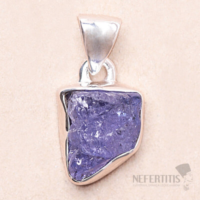 Tanzanite raw pendant silver Ag 925 LOT248