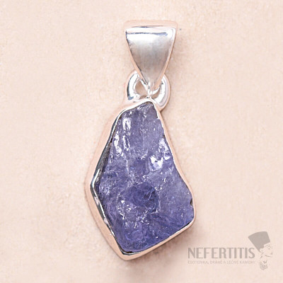 Tanzanite raw pendant silver Ag 925 LOT251