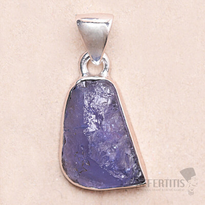 Tanzanite raw pendant silver Ag 925 LOT259