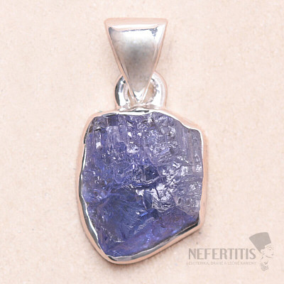 Tanzanite raw pendant silver Ag 925 LOT260