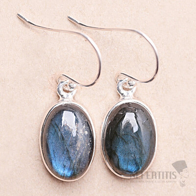 Labradorite rainbow earrings silver Ag 925 E292