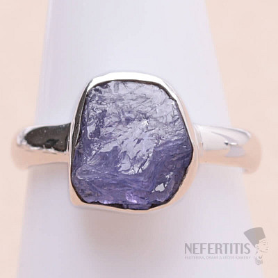 Tanzanite raw ring silver Ag 925 LOT296