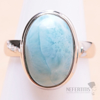 Larimar prsteň striebro Ag 925 LOT299