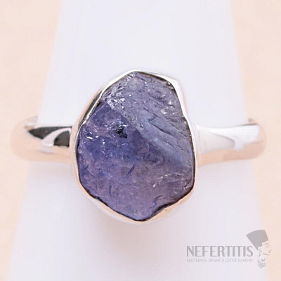 Tanzanite raw ring silver Ag 925 LOT309