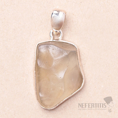 Libyan desert glass pendant silver Ag 925 P320