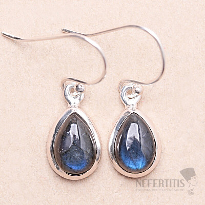 Labradorite rainbow earrings silver Ag 925 E323