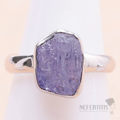 Tanzanite raw ring silver Ag 925 LOT336