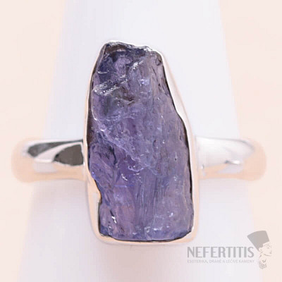 Tanzanite raw ring silver Ag 925 LOT345