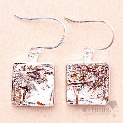 Astrophyllite earrings silver Ag 925 E361