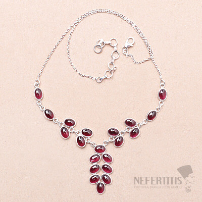 Garnet necklace silver Ag 925 36395