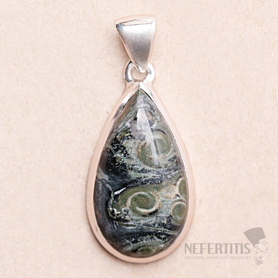 Jasper kambaba pendant silver Ag 925 P367