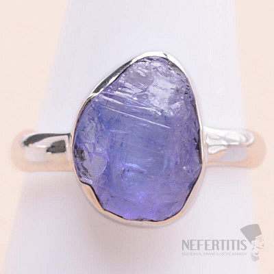 Tanzanite raw ring silver Ag 925 LOT373