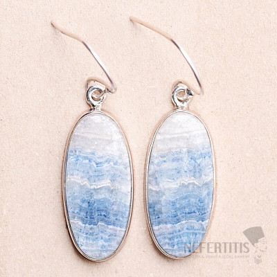 Scheelite blue earrings silver Ag 925 E376