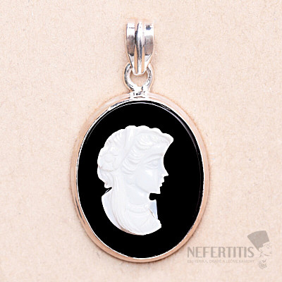 Onyx Cameo Anhänger Silber Ag 925 48574