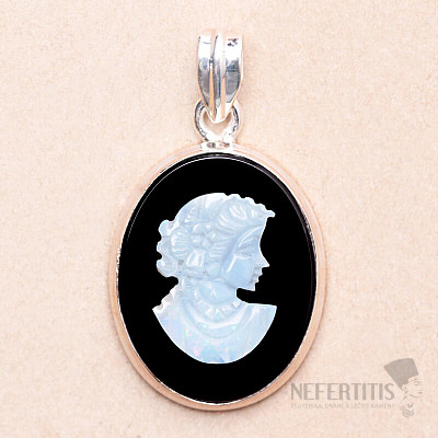 Onyx Cameo pendant silver Ag 925 48575