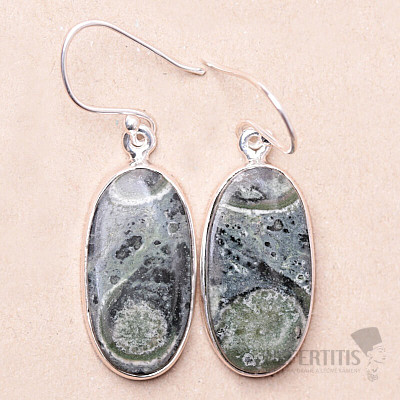 Jasper kambaba earrings silver Ag 925 E51