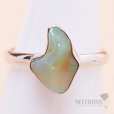 Opal Ethiopian raw ring silver Ag 925 LOT55