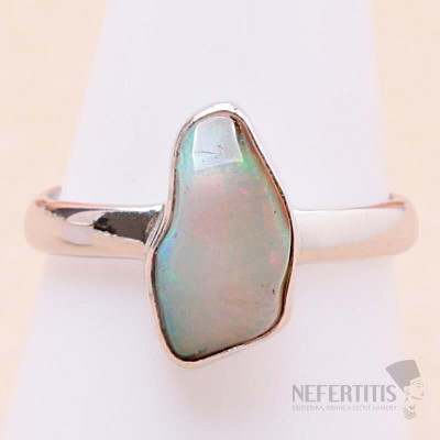 Opal Ethiopian raw ring silver Ag 925 LOT56