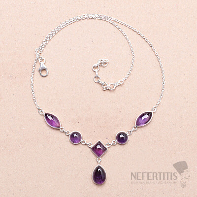 Amethyst necklace silver Ag 925 59115