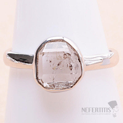 Herkimer diamant prsteň striebro Ag 925 LOT60