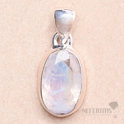 Moonstone rainbow cut pendant silver Ag 925 LOT60