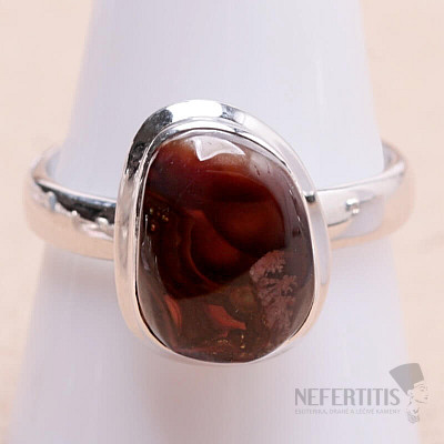 Agate Mexican Fire Ring Silver Ag 925 R606