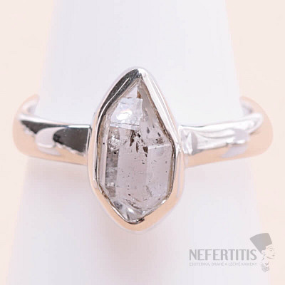 Herkimer diamant prsteň striebro Ag 925 LOT61