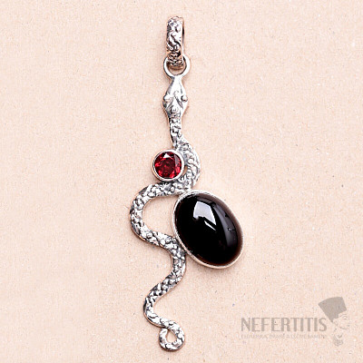 Onyx pendant silver Ag 925 67814