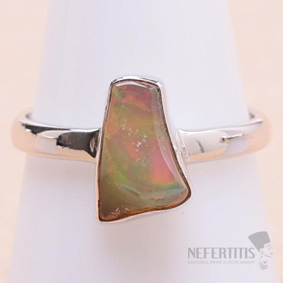 Opal Ethiopian raw ring silver Ag 925 LOT68