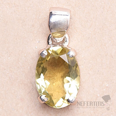 Topaz žltý Lemon prívesok striebro Ag 925 69688