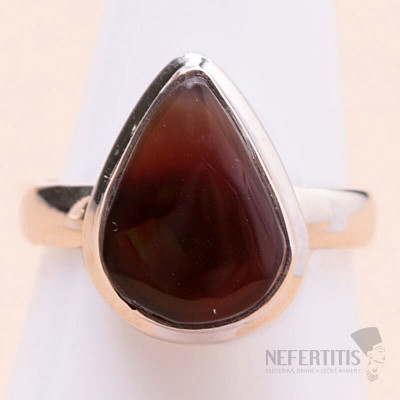 Agate Mexican Fire Ring Silver Ag 925 69898