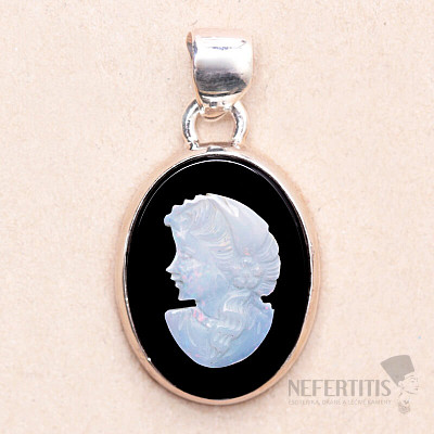 Onyx Cameo pendant silver Ag 925 71470