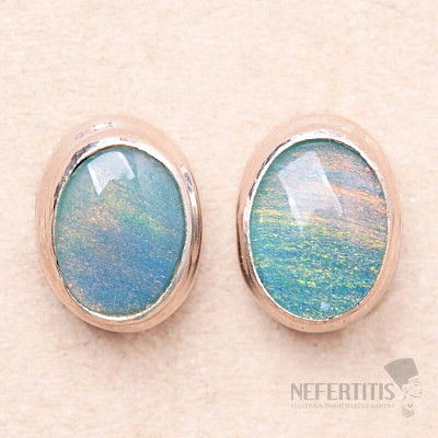 Opal australische Ohrringe Silber Ag 925 72263