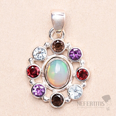 Opal Ethiopian pendant silver Ag 925 81322