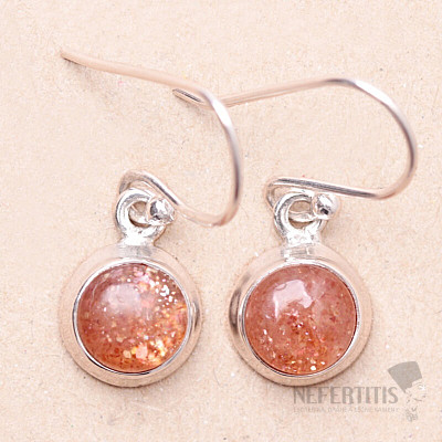 Sunstone earrings silver Ag 925 E82