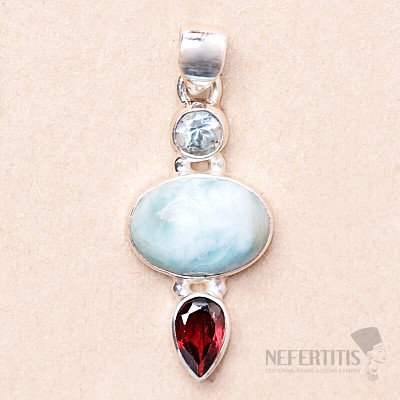 Larimar přívěsek stříbro Ag 925 82240