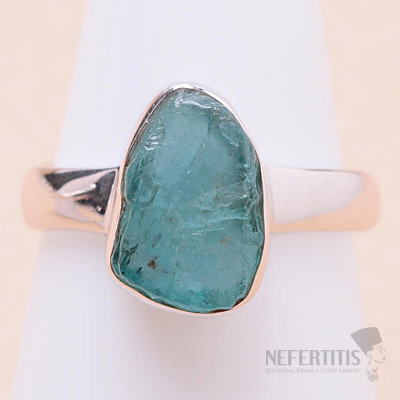 Apatite blue neon ring silver Ag 925 R824