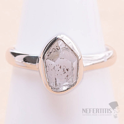 Herkimer diamant prsteň striebro Ag 925 LOT83