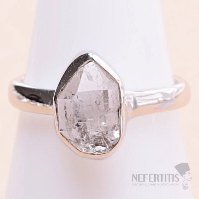 Herkimer diamant prsteň striebro Ag 925 LOT84