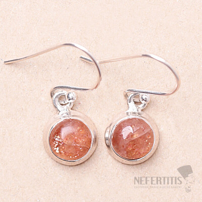 Sunstone earrings silver Ag 925 E84