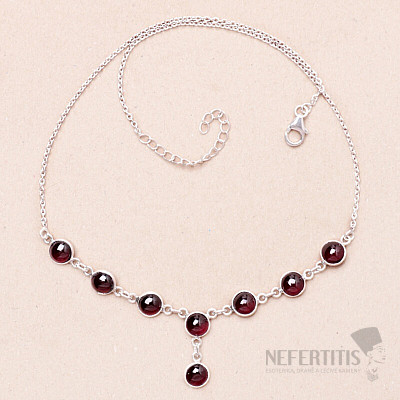 Garnet necklace silver Ag 925 85267